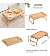 Bamboo Bed Tray Table With Foldable Legs Breakfast Tray for Sofa-Bed-Eating-Working-Used As Laptop Desk